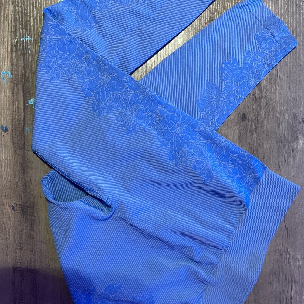 Blue Floral Women's Leggings